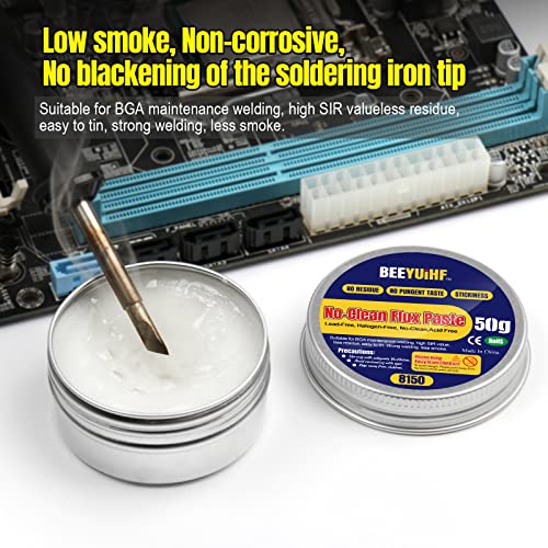 BEEYUIHF Flux de pâte à souder haute activité pour soudure BGA SMT PCB, Pinceau de flux de soudure sans plomb, Pâte de f